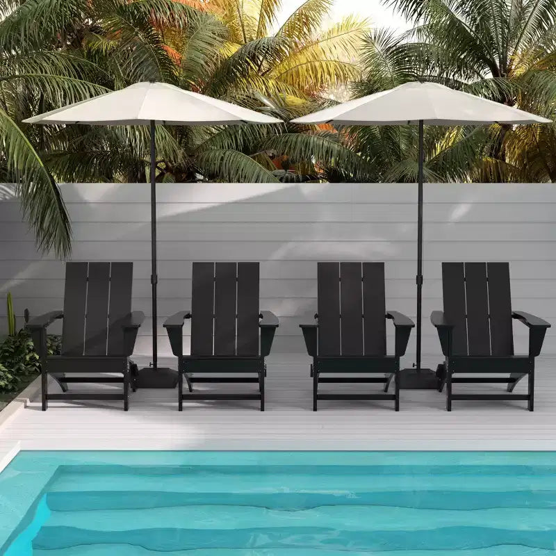 WestinTrends Ashore Chaise pliante Adirondack en PEHD (Lot de 4)