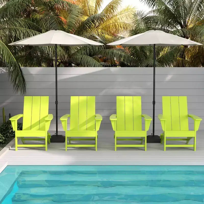 WestinTrends Ashore Chaise pliante Adirondack en PEHD (Lot de 4)