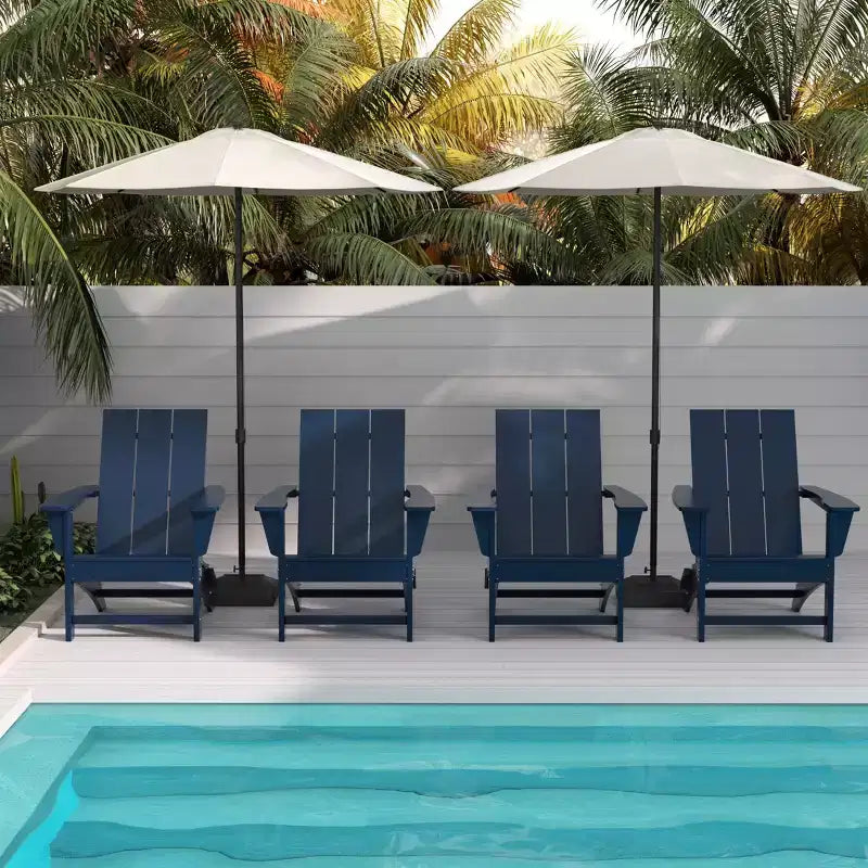 WestinTrends Ashore Chaise pliante Adirondack en PEHD (Lot de 4)