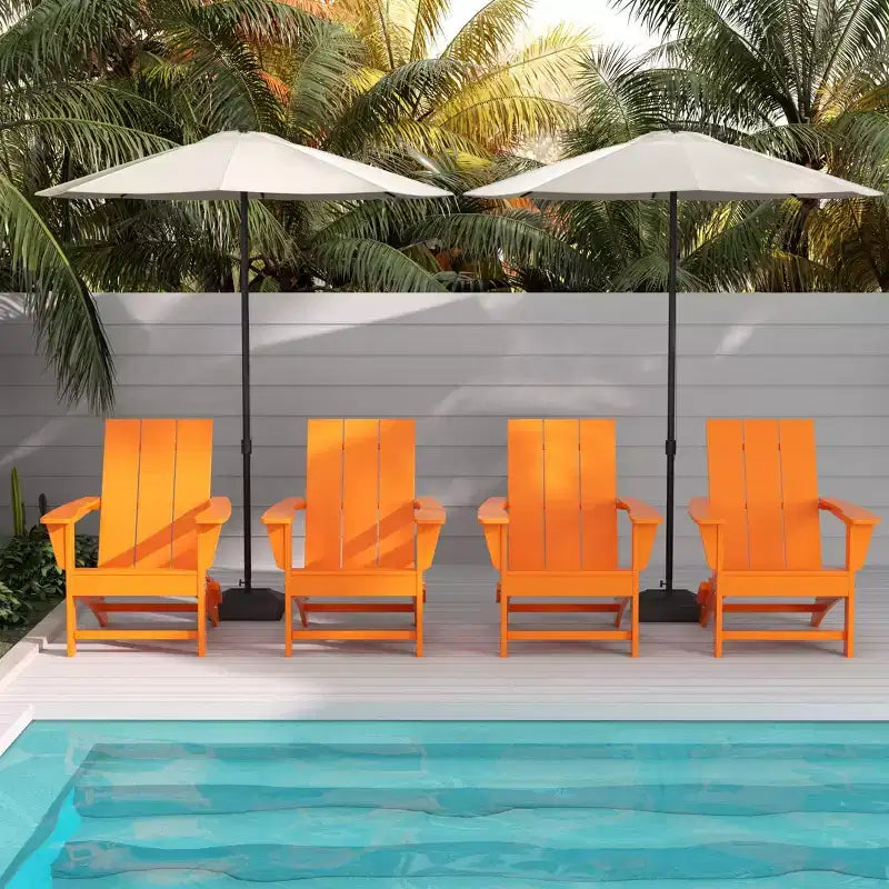 WestinTrends Ashore Chaise pliante Adirondack en PEHD (Lot de 4)