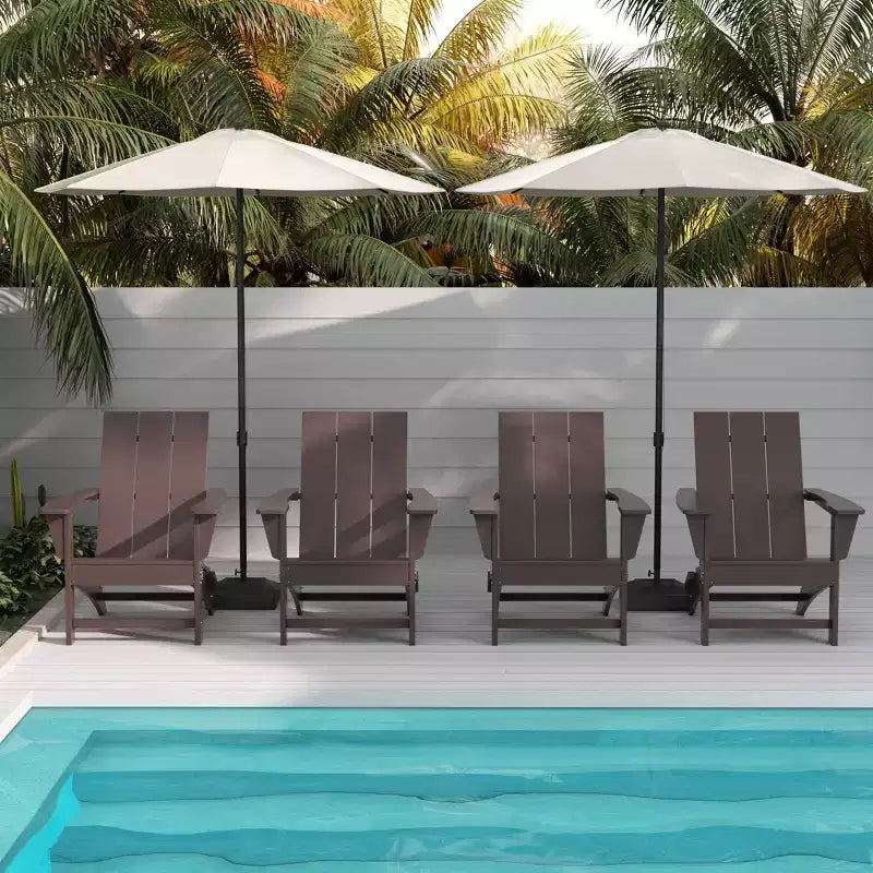 WestinTrends Ashore Chaise pliante Adirondack en PEHD (Lot de 4)