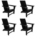 WestinTrends Ashore HDPE Folding Adirondack Chair (Set of 4)