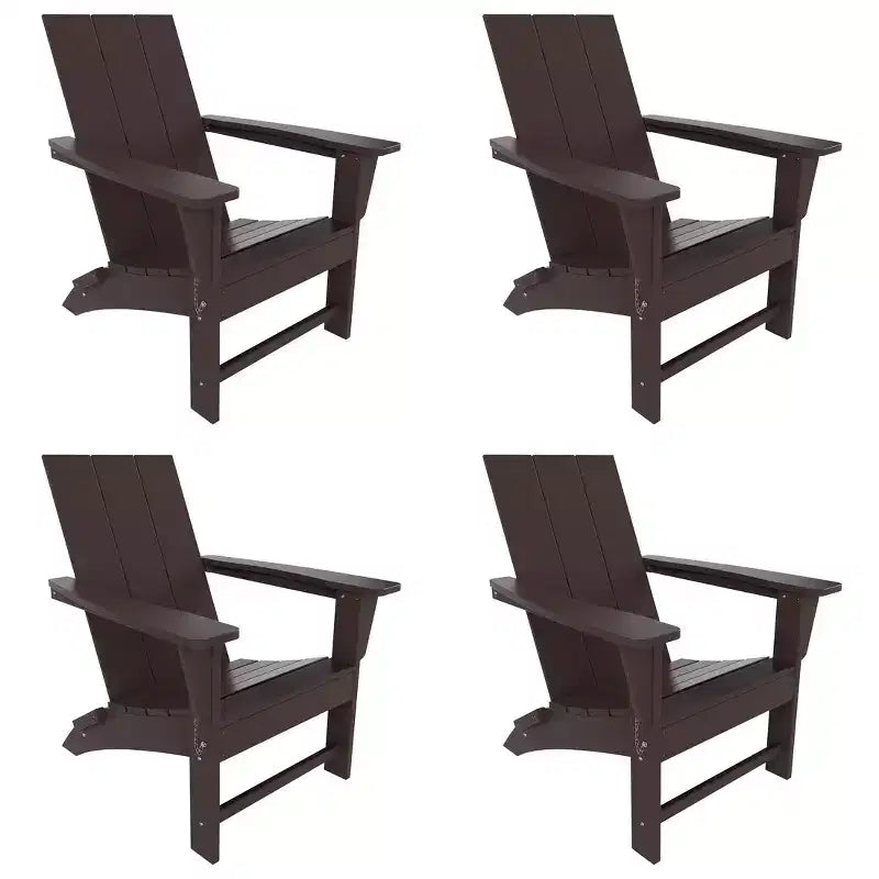 WestinTrends Ashore Sedia Pieghevole Adirondack in HDPE (Set da 4)