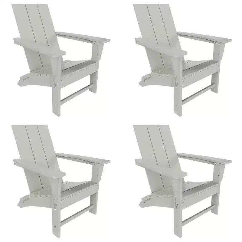WestinTrends Ashore Sedia Pieghevole Adirondack in HDPE (Set da 4)