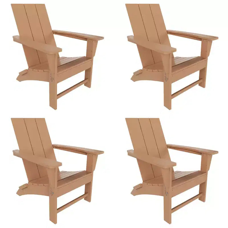WestinTrends Ashore Sedia Pieghevole Adirondack in HDPE (Set da 4)