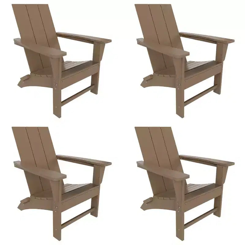 WestinTrends Ashore Sedia Pieghevole Adirondack in HDPE (Set da 4)