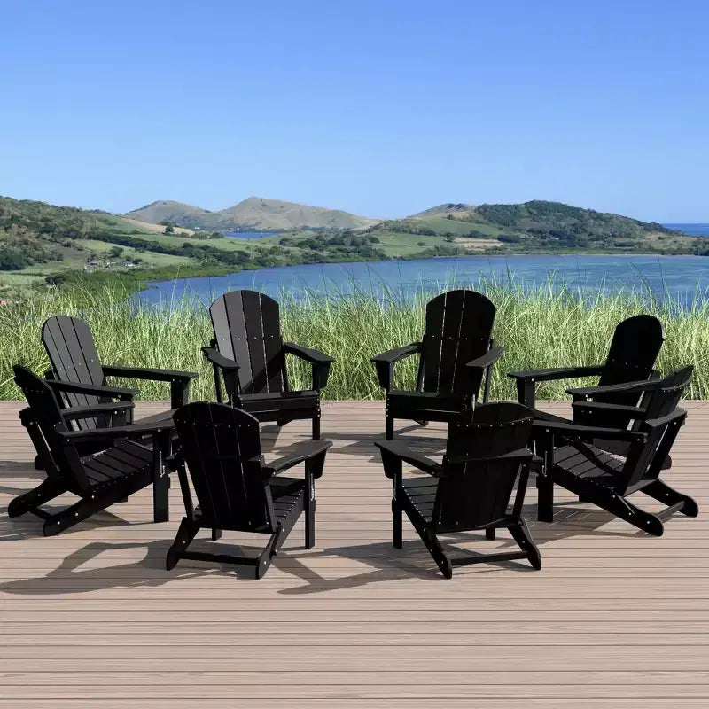 WestinTrends Malibu Sedia Adirondack Pieghevole da Esterni in Polietilene (Set di 8)