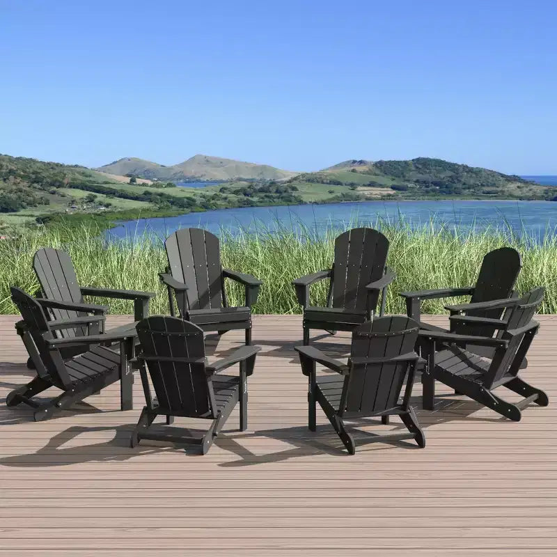 WestinTrends Malibu Sedia Adirondack Pieghevole da Esterni in Polietilene (Set di 8)