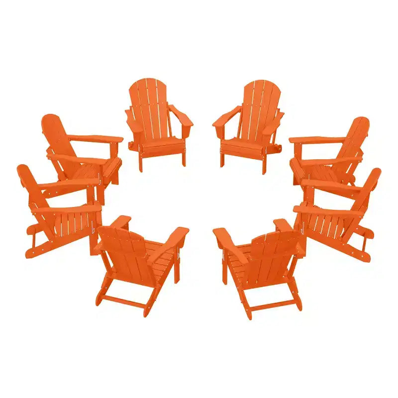 WestinTrends Malibu Sedia Adirondack Pieghevole da Esterni in Polietilene (Set di 8)