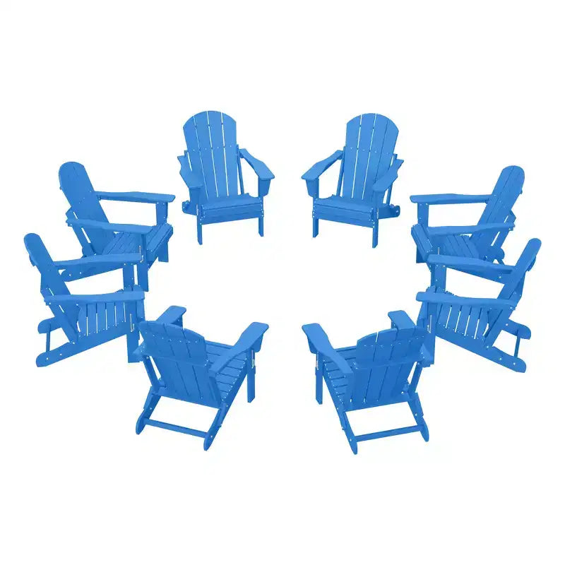 WestinTrends Malibu Sedia Adirondack Pieghevole da Esterni in Polietilene (Set di 8)