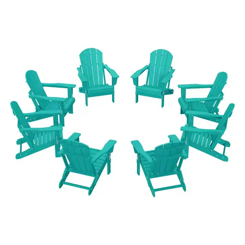 WestinTrends Malibu Sedia Adirondack Pieghevole da Esterni in Polietilene (Set di 8)