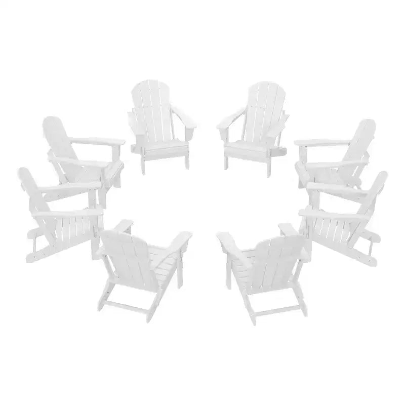 WestinTrends Malibu Sedia Adirondack Pieghevole da Esterni in Polietilene (Set di 8)