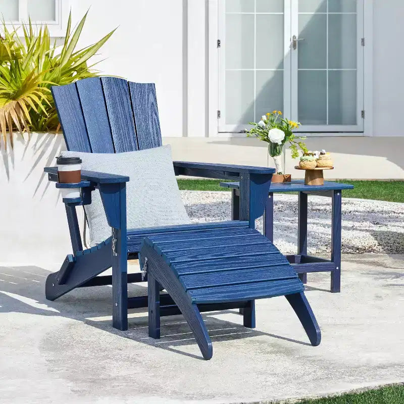 Yaheetech Poggiapiedi Ottomano per Sedia Adirondack per Portico, Giardino, Prato