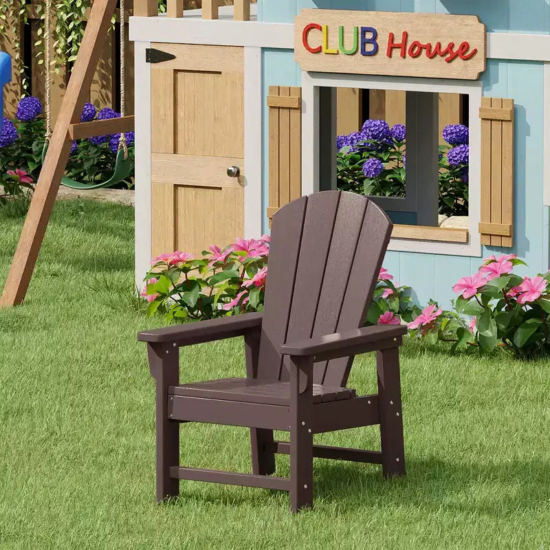 Sedia da esterno in plastica HDPE Adirondack per bambini Malibu di WestinTrends