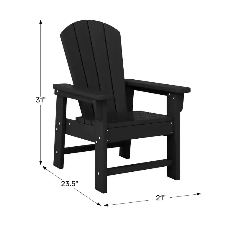 Sedia da esterno in plastica HDPE Adirondack per bambini Malibu di WestinTrends