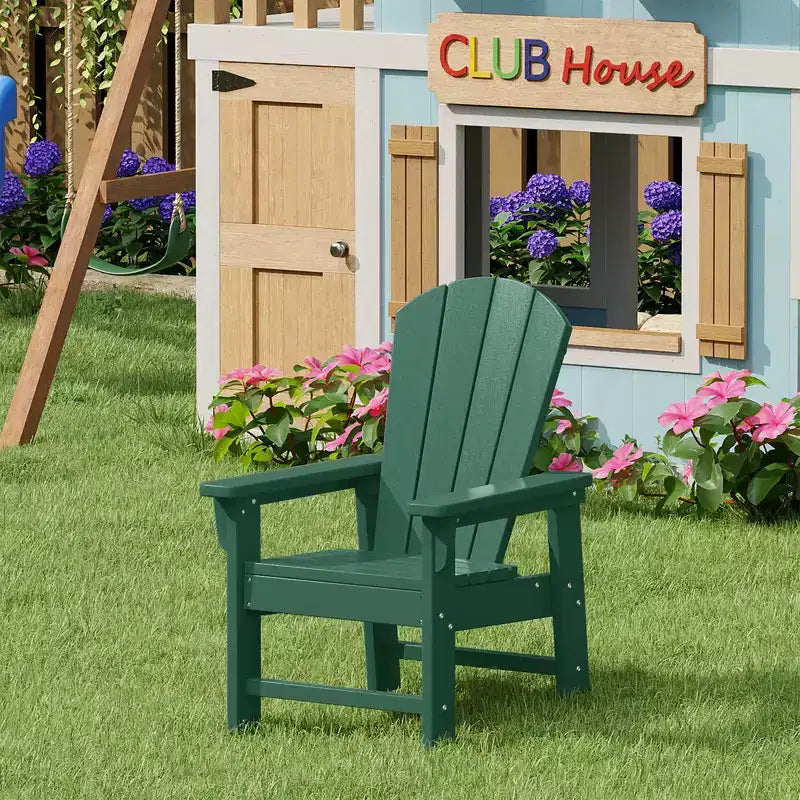 Sedia da esterno in plastica HDPE Adirondack per bambini Malibu di WestinTrends