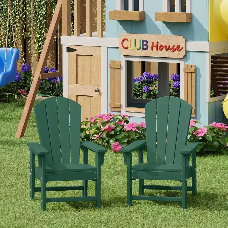 WestinTrends Lot de 2 chaises de patio Adirondack en plastique Malibu pour enfants