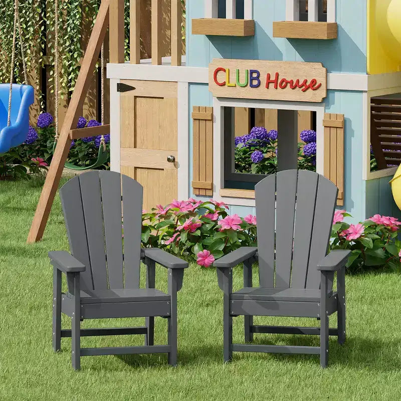 WestinTrends Lot de 2 chaises de patio Adirondack en plastique Malibu pour enfants