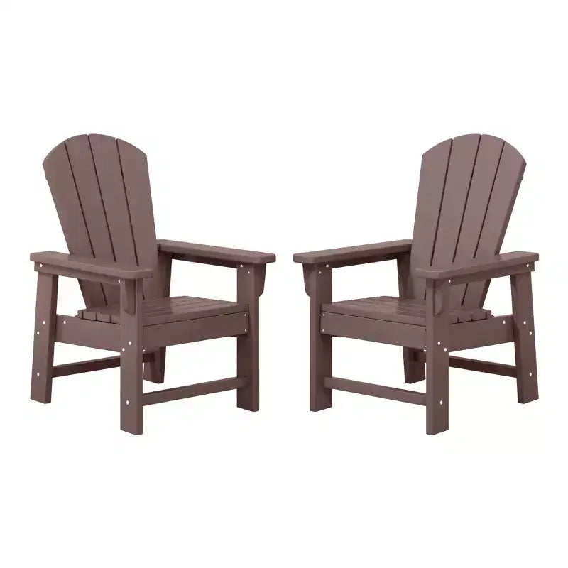 WestinTrends Malibu Sedia da Giardino per Bambini in Plastica Stile Adirondack (Set da 2)