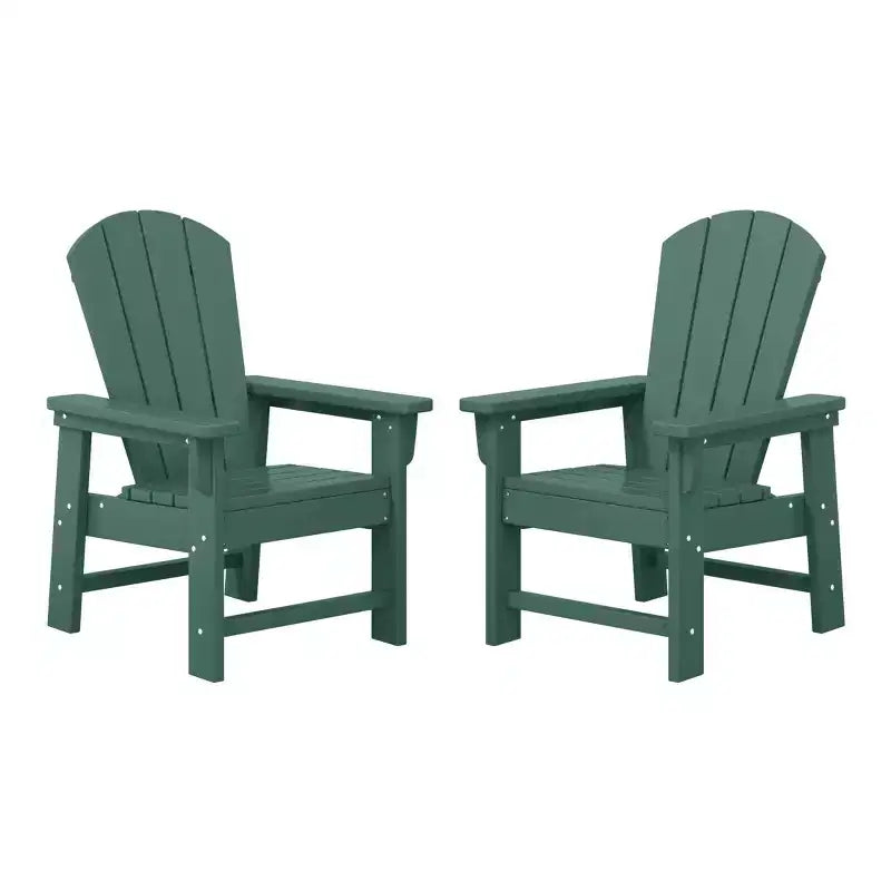 WestinTrends Malibu Sedia da Giardino per Bambini in Plastica Stile Adirondack (Set da 2)