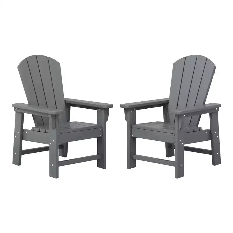 WestinTrends Malibu Sedia da Giardino per Bambini in Plastica Stile Adirondack (Set da 2)