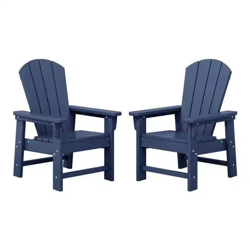 WestinTrends Malibu Sedia da Giardino per Bambini in Plastica Stile Adirondack (Set da 2)