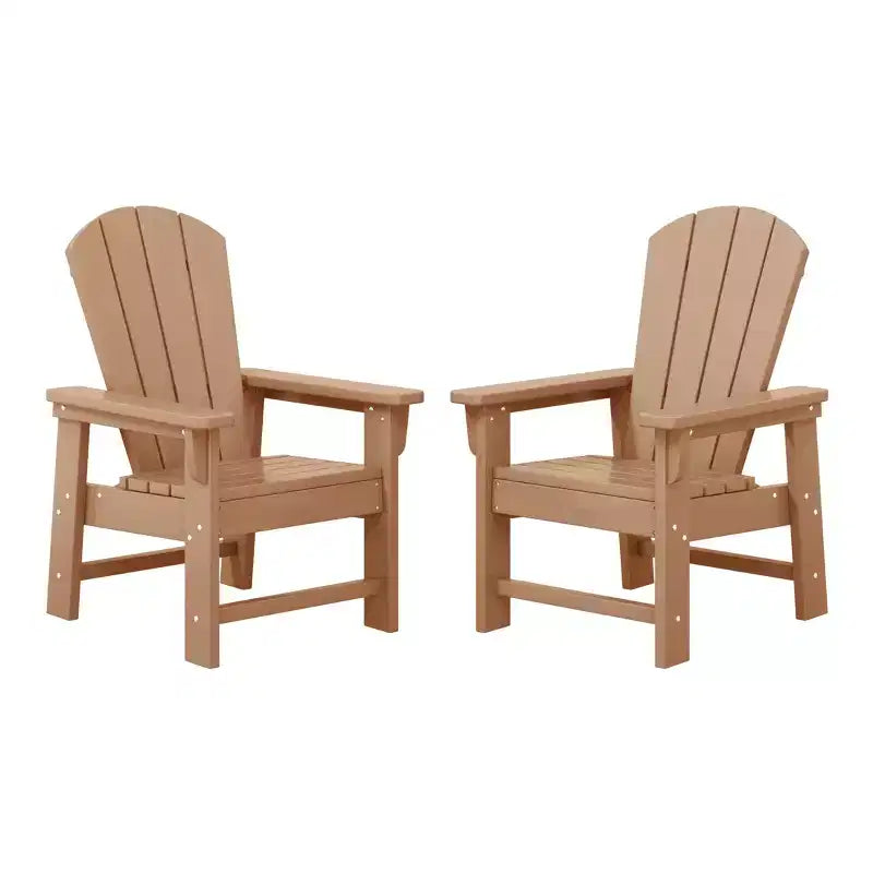 WestinTrends Malibu Sedia da Giardino per Bambini in Plastica Stile Adirondack (Set da 2)