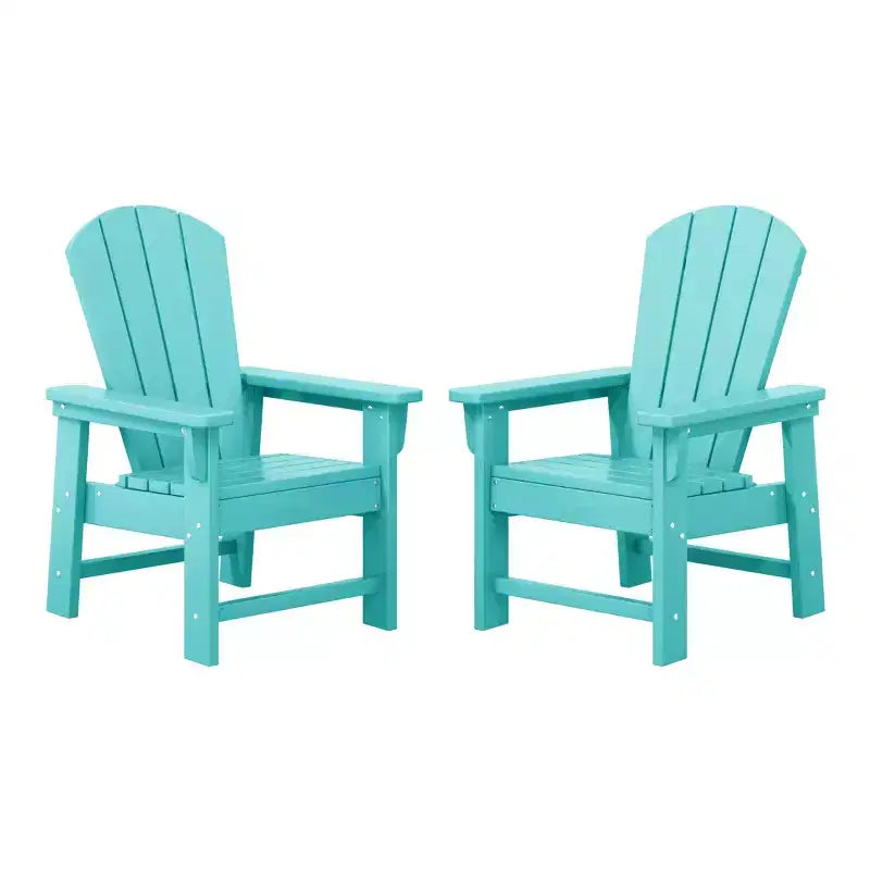 WestinTrends Malibu Sedia da Giardino per Bambini in Plastica Stile Adirondack (Set da 2)