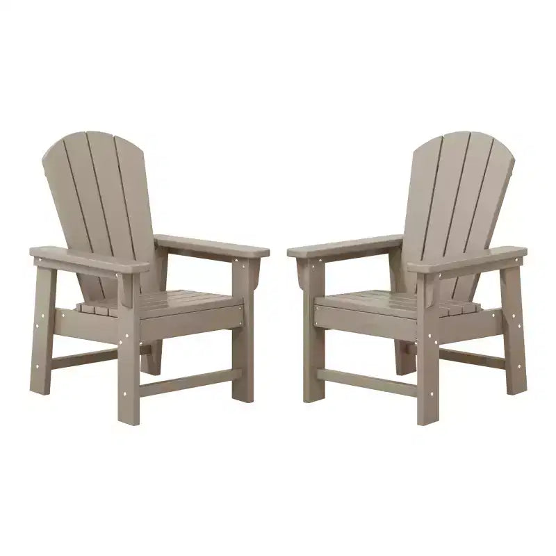 WestinTrends Malibu Sedia da Giardino per Bambini in Plastica Stile Adirondack (Set da 2)