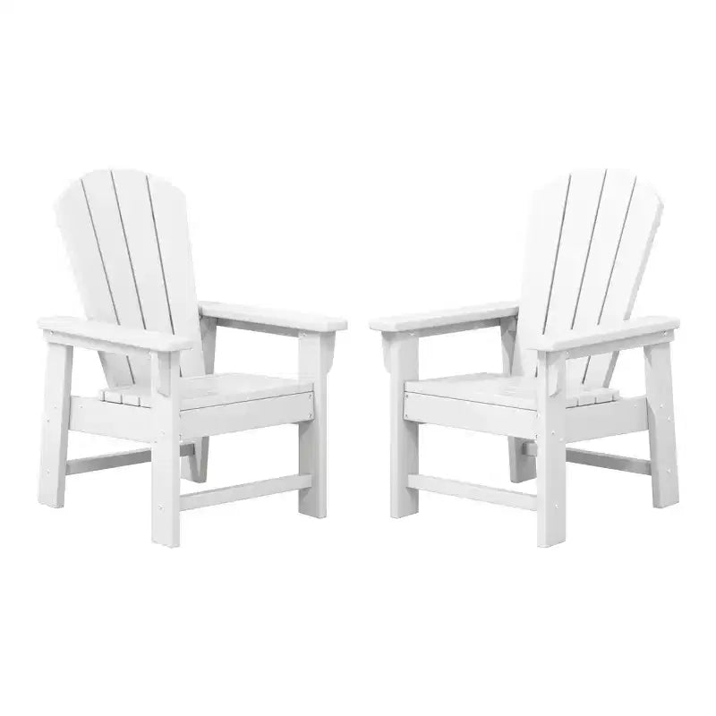 WestinTrends Malibu Sedia da Giardino per Bambini in Plastica Stile Adirondack (Set da 2)