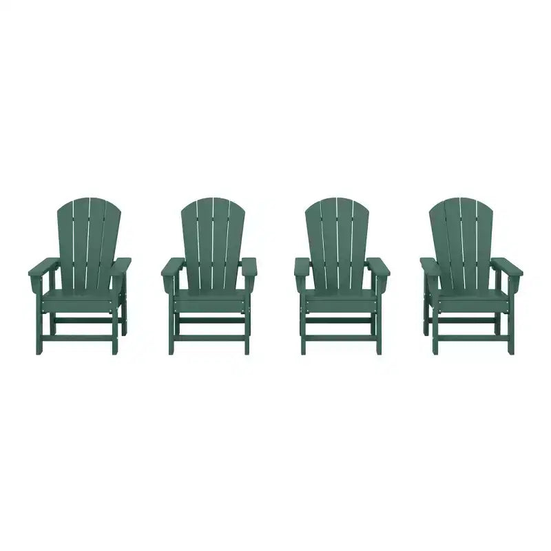 WestinTrends Malibu Sedia da Giardino per Bambini in Plastica per Esterni, Stile Adirondack (Confezione da 4)