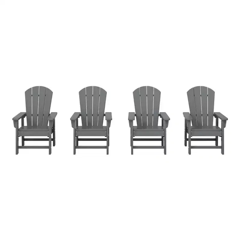 WestinTrends Malibu Sedia da Giardino per Bambini in Plastica per Esterni, Stile Adirondack (Confezione da 4)