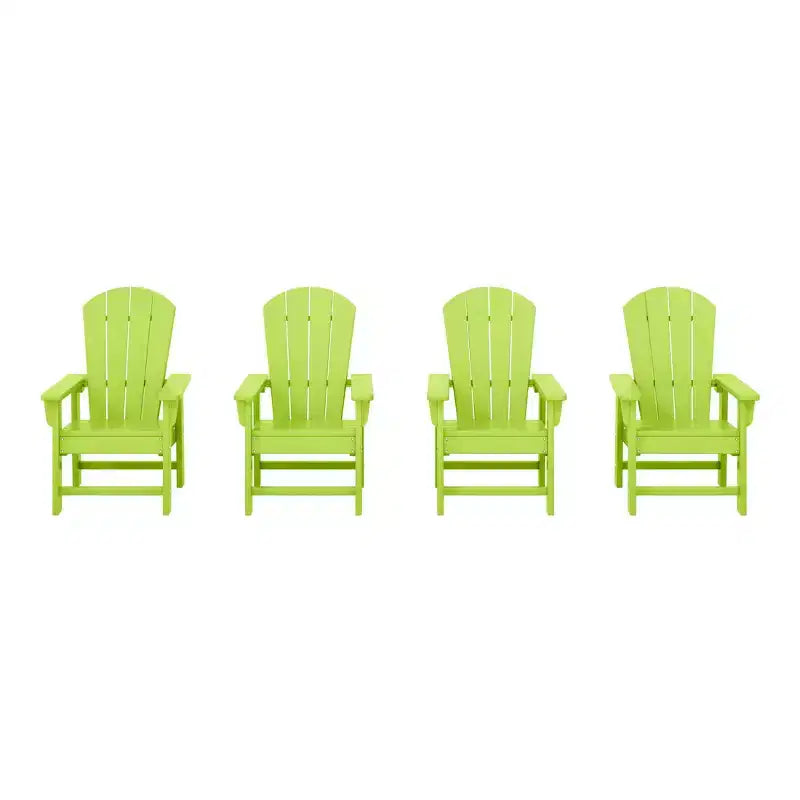 WestinTrends Malibu Sedia da Giardino per Bambini in Plastica per Esterni, Stile Adirondack (Confezione da 4)