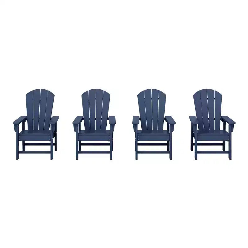 WestinTrends Malibu Sedia da Giardino per Bambini in Plastica per Esterni, Stile Adirondack (Confezione da 4)
