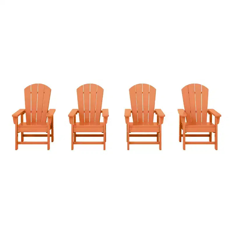 WestinTrends Malibu Sedia da Giardino per Bambini in Plastica per Esterni, Stile Adirondack (Confezione da 4)