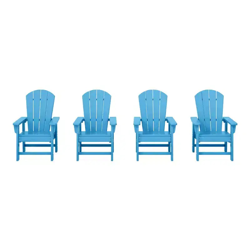 WestinTrends Malibu Sedia da Giardino per Bambini in Plastica per Esterni, Stile Adirondack (Confezione da 4)