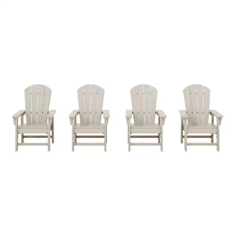 WestinTrends Malibu Sedia da Giardino per Bambini in Plastica per Esterni, Stile Adirondack (Confezione da 4)
