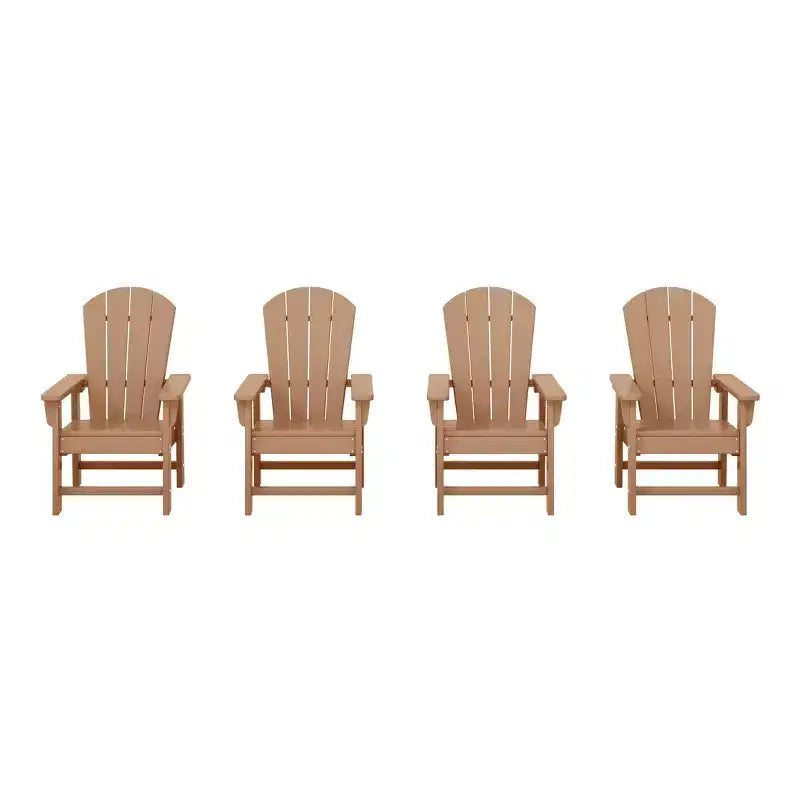 WestinTrends Malibu Sedia da Giardino per Bambini in Plastica per Esterni, Stile Adirondack (Confezione da 4)