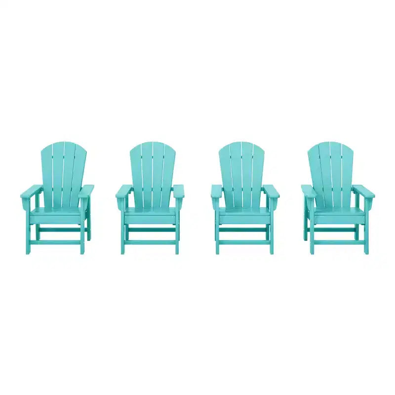 WestinTrends Malibu Sedia da Giardino per Bambini in Plastica per Esterni, Stile Adirondack (Confezione da 4)