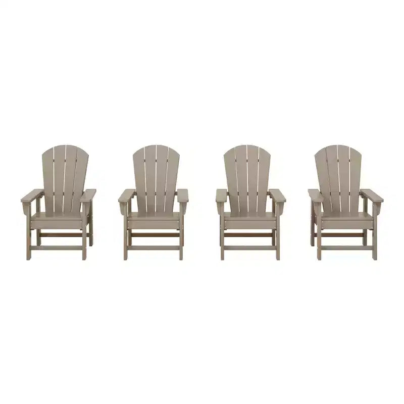 WestinTrends Malibu Sedia da Giardino per Bambini in Plastica per Esterni, Stile Adirondack (Confezione da 4)