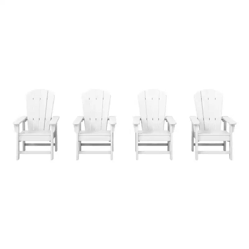 WestinTrends Malibu Sedia da Giardino per Bambini in Plastica per Esterni, Stile Adirondack (Confezione da 4)