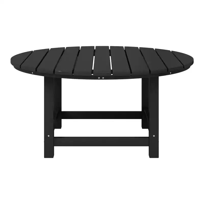WestinTrends Dylan Set da conversazione da 5 pezzi per patio da esterno con sedia Adirondack in HDPE e tavolino da caffè rotondo