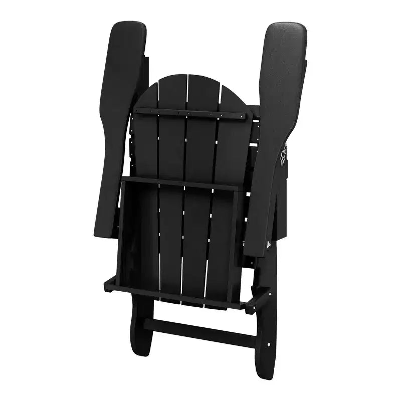 WestinTrends Malibu Set da conversazione da esterno pieghevole a 5 pezzi in HDPE con sedia Adirondack