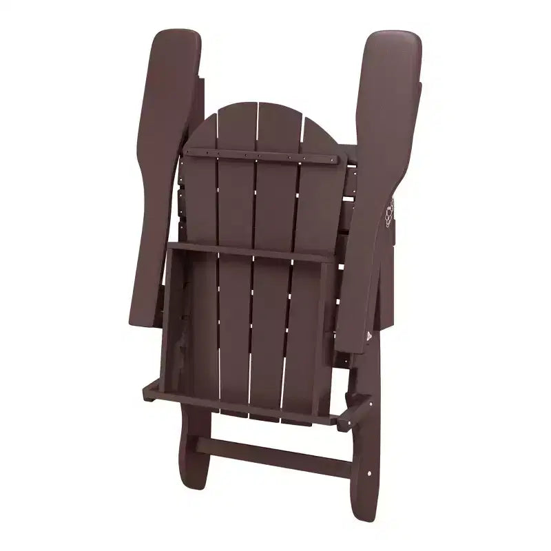 WestinTrends Malibu Set da conversazione da esterno pieghevole a 5 pezzi in HDPE con sedia Adirondack