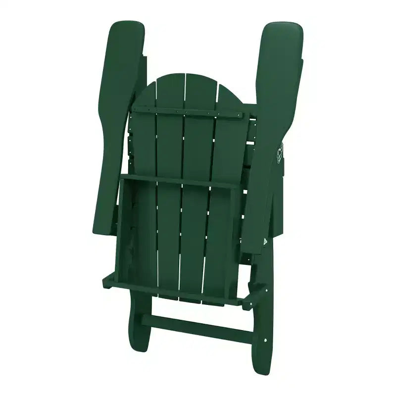 WestinTrends Malibu Set da conversazione da esterno pieghevole a 5 pezzi in HDPE con sedia Adirondack