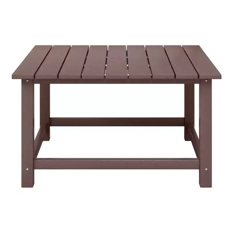 WestinTrends Malibu Set Conversazione da Esterno da 5 Pezzi con Tavolo Quadrato e Sedie Adirondack in HDPE