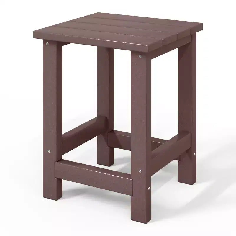 WestinTrends Malibu Arredamento da Esterno per Bambini, Tavolino Quadrato con Sedia Adirondack in HDPE