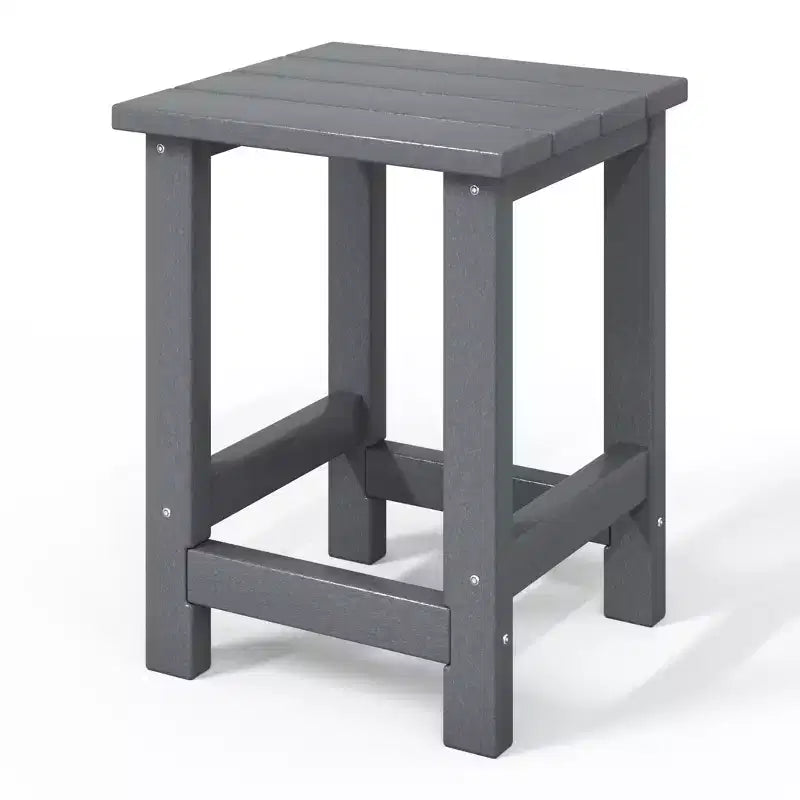 WestinTrends Malibu Arredamento da Esterno per Bambini, Tavolino Quadrato con Sedia Adirondack in HDPE