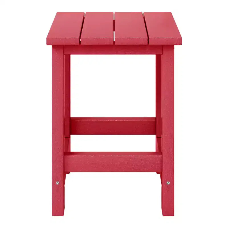 WestinTrends Malibu Arredamento da Esterno per Bambini, Tavolino Quadrato con Sedia Adirondack in HDPE