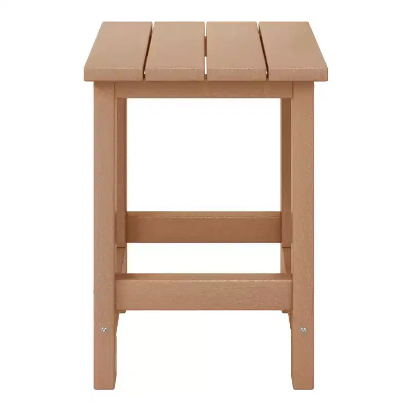 WestinTrends Malibu Arredamento da Esterno per Bambini, Tavolino Quadrato con Sedia Adirondack in HDPE